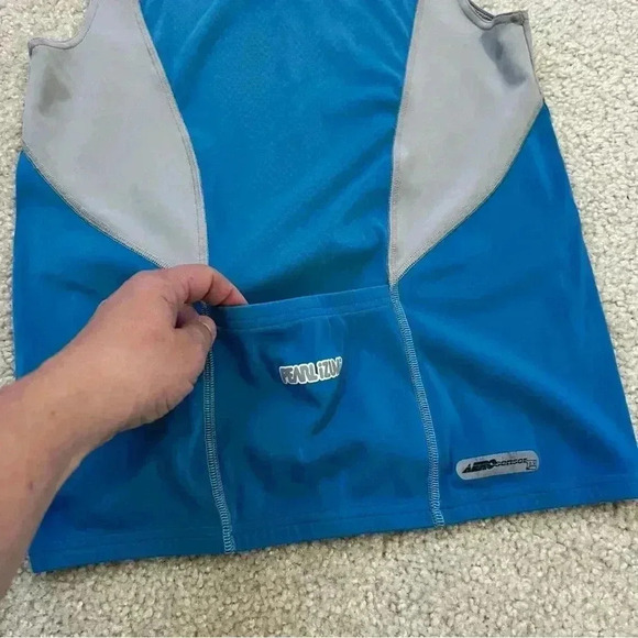 Pearl Izumi Jersey Sleeveless Shirt 1/4 Zip Size Medium Blue Cycling Biking 1803 - Picture 13 of 13